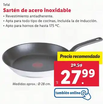 Lidl Sartén de acero inoxidable oferta