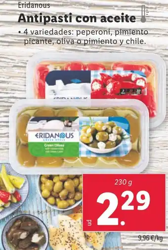 Lidl Antipasti con aceite oferta