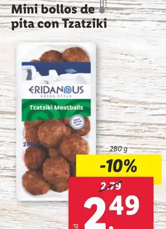 Lidl Mini bollos de pita con Tzatziki oferta