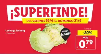 Lidl Lechuga iceberg oferta
