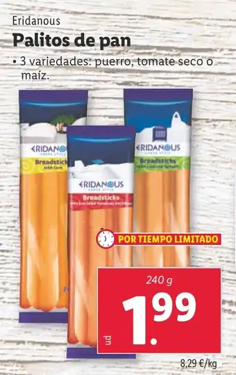 Lidl Eridanous Palitos de pan oferta