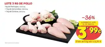 AhorraMas Lote 3kg de pollo oferta