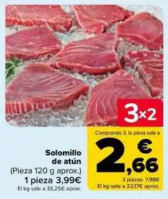 Carrefour Solomillo de atún oferta