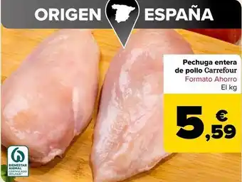 Carrefour Carrefour - pechuga entera de pollo oferta