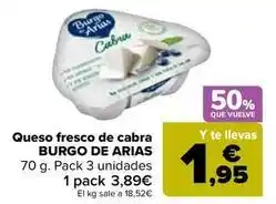 Carrefour Burgo de arias - queso fresco de cabra oferta