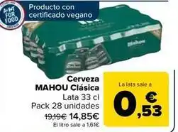 Carrefour Mahou - cerveza clásica oferta