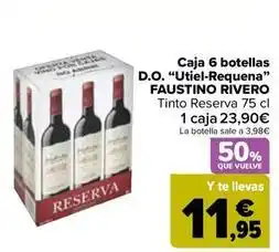 Carrefour Faustino rivero - caja 6 botellas d.o. “utiel-requena oferta