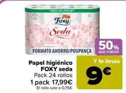 Carrefour Foxy - papel higiénico seda oferta