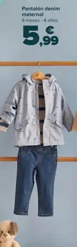 Carrefour Pantalón denim maternal oferta