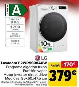 Carrefour Lg - lavadora f2wr5s08a0w oferta