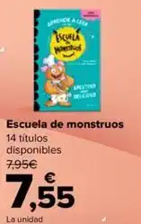 Carrefour Escuela de monstruos oferta