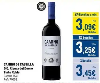 Makro Camino de castilla - d.o. ribera del duero tinto roble oferta