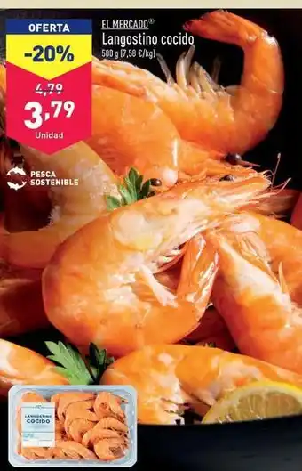 ALDI El mercado - langostino cocido oferta