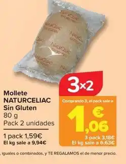 Carrefour Naturceliac - mollete sin gluten oferta