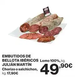 El Corte Inglés Julian martín - embutidos de bellota ibéricos oferta