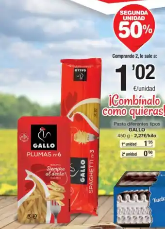 SPAR Fragadis Pasta diferentes tipos GALLO oferta