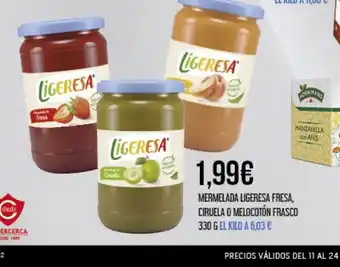 Claudio MERMELADA LIGERESA FRESA, CIRUELA O MELOCOTÓN FRASCO oferta