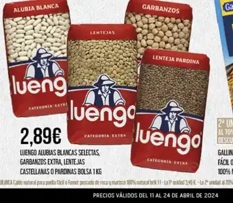 Claudio LUENGO ALUBIAS BLANCAS SELECTAS, GARBANZOS EXTRA, LENTEJAS oferta