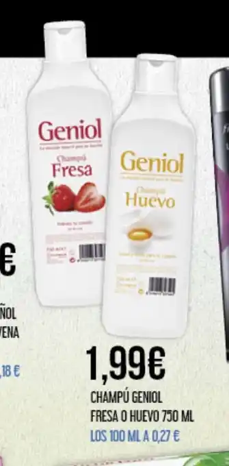 Claudio CHAMPÚ GENIOL FRESA O HUEVO 750 ML oferta