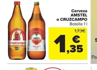 Carrefour Market Cerveza AMSTEL o CRUZCAMPO oferta