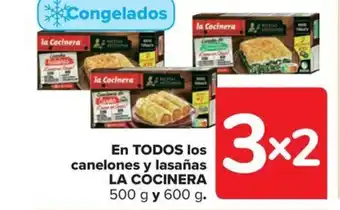 Carrefour Market En TODOS los canelones y lasañas LA COCINERA 500 g y 600 g. oferta