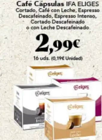 Gadis Café Cápsulas IFA ELIGES oferta
