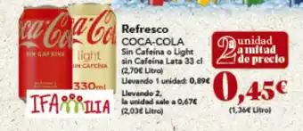 Gadis Refresco COCA-COLA oferta