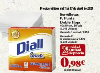 Gadis Servilletas P. Punta Doble Hoja oferta
