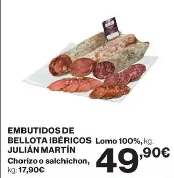 Hipercor EMBUTIDOS DE BELLOTA IBÉRICOS Lomo 100%, kg. oferta