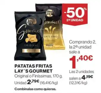 Hipercor PATATAS FRITAS LAY'S GOURMET oferta