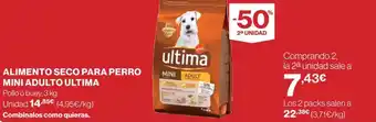 Hipercor ALIMENTO SECO PARA PERRO MINI ADULTO ULTIMA oferta