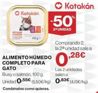 Hipercor ALIMENTO HÚMEDO COMPLETO PARA GATO oferta