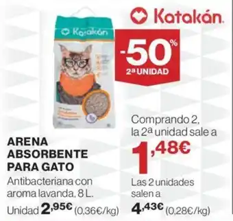 Hipercor ARENA ABSORBENTE PARA GATO oferta
