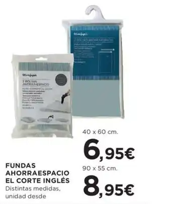 Hipercor FUNDAS AHORRAESPACIO EL CORTE INGLÉS oferta