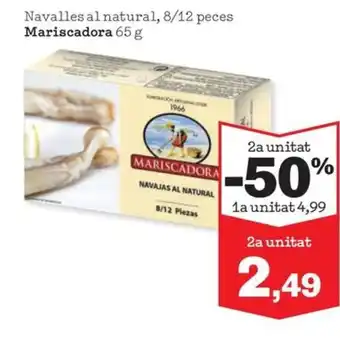 Sorli Navalles al natural, 8/12 peces Mariscadora 65 g oferta