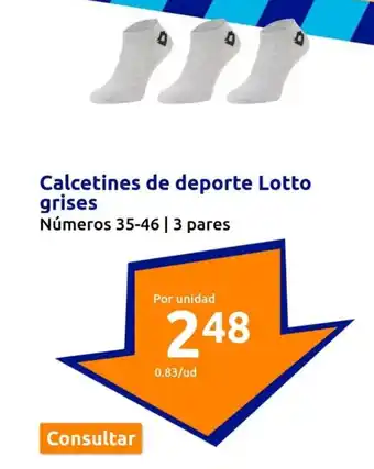 Action Calcetines de deporte Lotto grises oferta