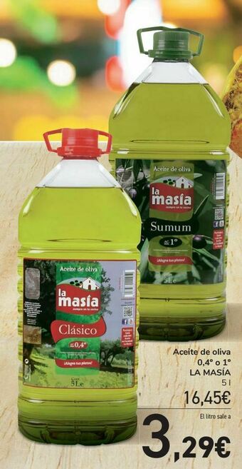 Carrefour Aceite de oliva 0,4º o 1º la masía oferta
