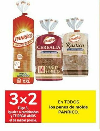 Carrefour En todos los panes de molde panrico oferta