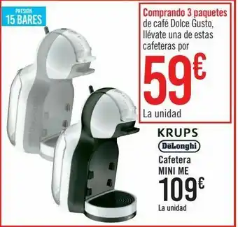 Carrefour Krups dëlonghi cafetera mini me oferta