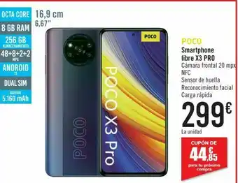 Carrefour Poco smartphone libre x3 pro oferta