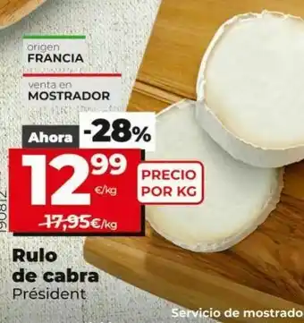 Maxi Dia Rulo de queso de cabra président oferta