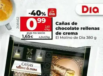 Maxi Dia Cañas de chocolate rellenas de crema oferta