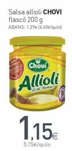 Condis Salsa allioli chovi flascó oferta
