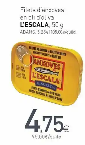 Condis Filets d'anxoves en oli d'oliva l'escala oferta