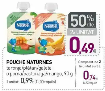 Condis Pouche naturnes taronja/plàtan/galeta o poma/pastanaga/mango oferta