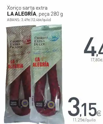 Condis Xoriço sarta extra la alegría oferta