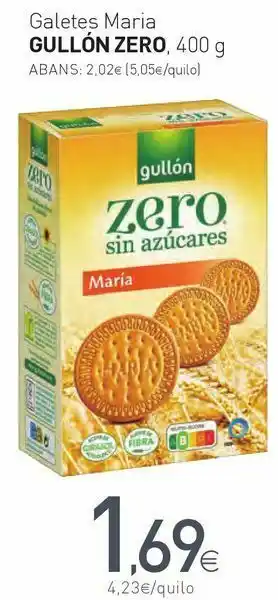 Condis Galetes maria gullón zero oferta