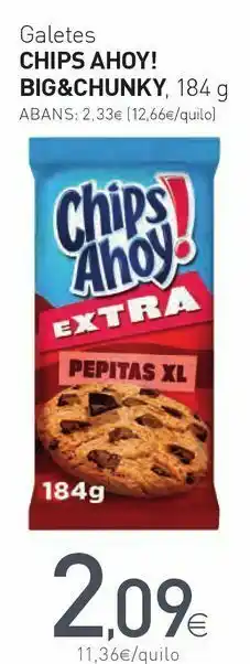 Condis Galetes chips ahoy! big&chunky oferta