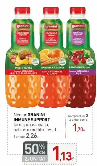 Condis Nèctar granini inmune support taronja/pastanaga, nabius o multifrutes oferta