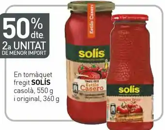 Condis En tomàquet fregit solís casolà i original oferta